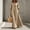 (Fashion 23)Khaki, variant on Women's Button Front Ruffle Sleeve Maxi Dress V-Neck Loose Casual Flowy Long Shirt Dress Summer Dresses for Women