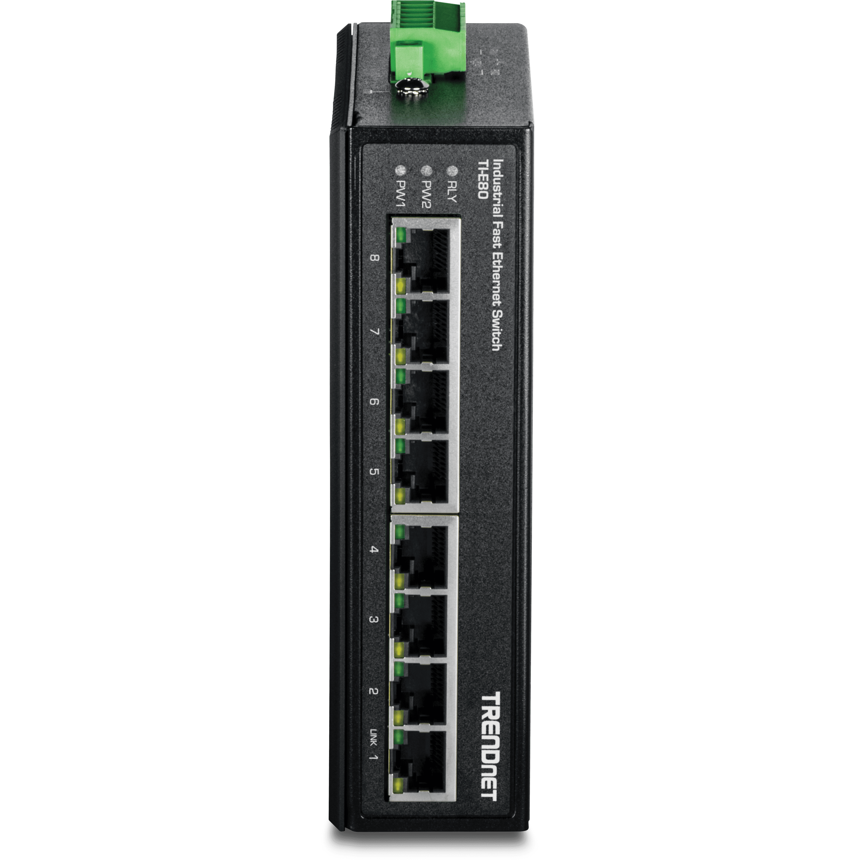 TRENDnet TI-E80 8-Port Industrial Fast Ethernet DIN-Rail Switch