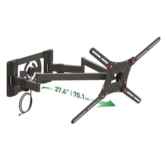 40-90 in. Mounting Systems Full Motion Antenna TV Mount for Screens Dual Arm