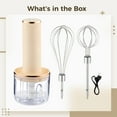 thumbnail image 5 of 4-in-1 Cordless Hand Mixer Set, Electric Whisk with Food Chopper Cup, Type-C Charging, Electric Whisk, Mini Food Chopper, Milk Frother, Beige, 5 of 5