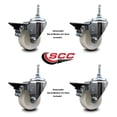 thumbnail image 2 of 3 Inch Nylon 3/8 Inch Threaded Stem Caster Set with Brake, 2 of 2