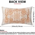 thumbnail image 3 of Orange Boho Lumbar Pillow Covers 12X20 in Set of 2 Ethnic Bohemian Carpet Rectangular Pillow Cases Farmhouse Rustic Vintage Rug Pillowcase Home Decor for Living Room Couch Patio Sofa Porch Outdoor, 3 of 6