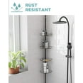 thumbnail image 3 of Rust-Resistant Corner Shower Caddy for Bathroom, 4 Adjustable Shelves and Towel Bar, with Tension Pole, for Bath and Shower Storage, 60-97 Inch, Bronze, 3 of 9
