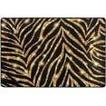 thumbnail image 4 of SKYSONIC 72x48in Gold Zebra Print Area Rug, Shiny Stripes Floor Carpet for Indoor Living Dining Room and Bedroom Area, 4 of 7