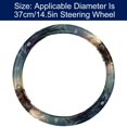 14.5 Inch Printing PVC Leather Steering Wheel Cover Auto Accessories