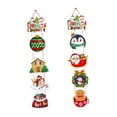 thumbnail image 3 of 2 piezas de letreros colgantes de puerta de Navidad, colgador de puerta, letrero decorativo para puerta, decoración navideña para el hogar, festival, Estilo B, 3 of 8