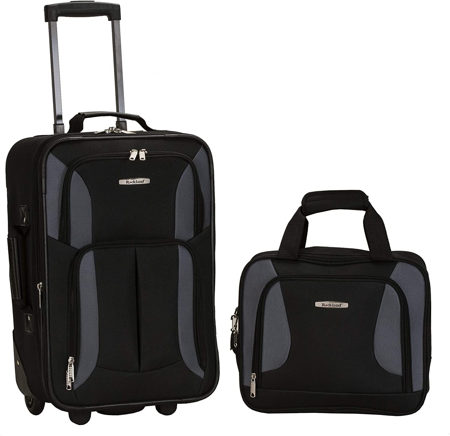 22 Inch Carry On Luggage Rockland Fashion Expandable Softside