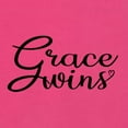 thumbnail image 5 of Wild Bobby, Grace Wins Script Inspirational/Christian Women Slim Fit Junior Tee, Raspberry, Small, 5 of 5