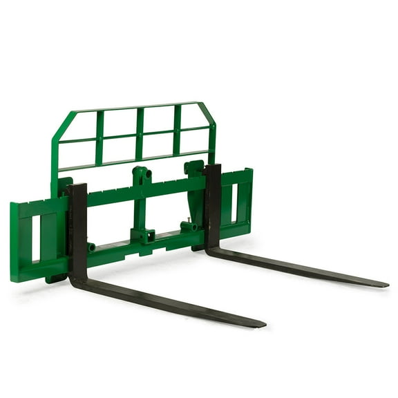 Titan Attachments 72" Pro Series Extra Wide Pallet Fork Frame, 48" Fork Blades, Hook and Pin Mounting