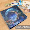 thumbnail image 4 of FORMRS 3 Ring Photo Album 4"x6" Self Adhesive Large Capacity PU Leather Cover, Beautiful Floral Moon, 4 of 8