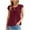Wine, variant on Summer Savings Clearance! Women’s Tie Front Blouse, Dressy Casual Summer Ruffle Short Sleeve Shirt, Trendy Blouse for Vacation, Beach, or Casual Day Out Clearance Sales Today Deals Prime