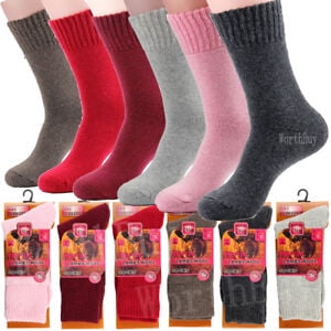 

1 Pairs Womens Winter Warm Thermal Heavy Duty Merino Lambs Wool Socks Size 9-11