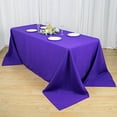 thumbnail image 3 of BalsaCircle 90" x 132" Premium Polyester Rectangular Tablecloth Table Linens Purple, 3 of 8