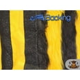 thumbnail image 2 of Faux Fur Long Pile 2 TONE SHAGGY STRIPE BLACK YELLOW Fabric / 60" Wide / Sold by the Yard, 2 of 3