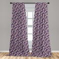 thumbnail image 4 of Ambesonne Ice Cream Curtains, Retro Summer Desserts Art, Pair of 28"x63", Quartz and Soft Pink, 4 of 4