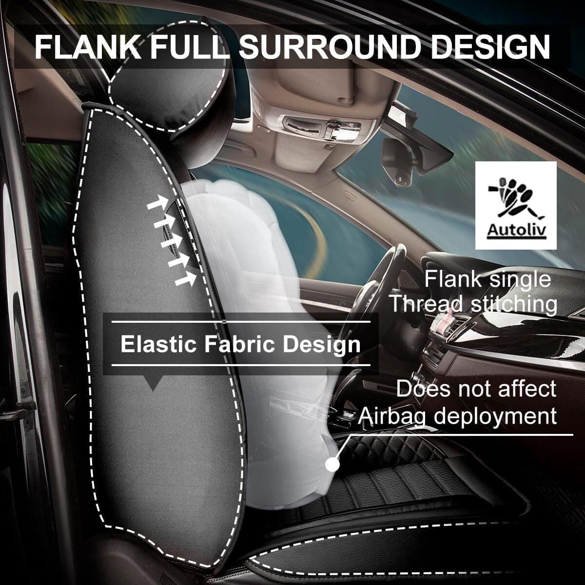 LAONNVIR Full Set Fit for Toyota RAV4 2013-2024 2025 Car Seat Cover Leather Waterproof Automotive Cushion Protector (Black,5 Seats)