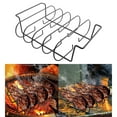 thumbnail image 3 of jinwen Rib Rack Grill Racks, Rib Rack,Non Stick Rib Rack BBQ for Roasting Stand Holds 4 Rib Racks for Grilling & Barbecuing, 3 of 9