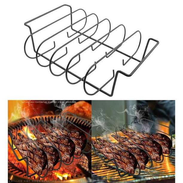 Ribs Grill Rack,grill per bbq antiadherente , se la la adaptaciónción perfectamente a Rib/Back Rib de alimentos enteros, para