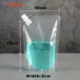 thumbnail image 6 of 20/80pcs Clear Drink Pouches Freezable Juice Liquor Water Bag Portable Reusable Plastic Flask for Cold Drink BBQ Party Drinkware, 6 of 9