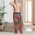 thumbnail image 6 of Lsque Fire Sign Print Men's Pajama Pants, Lounge Pant - Comfortable Home Wear,Elastic Waistband, Stylish Design-Large, 6 of 9