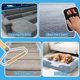 thumbnail image 4 of Rastrillo de alfombra 3 en 1 para depilación de mascotas, escoba reutilizable removedor de pelo de mascotas, 60 pulgadas con mango largo ajustable para perros y gatos, juego de 3, raspador removedor, 4 of 9