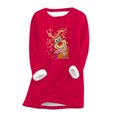 thumbnail image 1 of Sudadera de lana gruesa para mujer, ropa interior cálida de terciopelo con estampado navideño y cuello redondo Pompotops gfhjh10870, 1 of 3