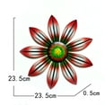 thumbnail image 2 of GRNSHTS Metal Flower Wall Art Sculpture Outdoor Hanging Ornament for Garden Decor (Red), 2 of 9