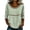 Light green, variant on Womens Lace Patch 3/4 Length Sleeve Tops Round Neck Loose Fit Casual Blouses Spring Summer 2026 Trendy Dressy Work Outfits Travel Tops, Navy, M
