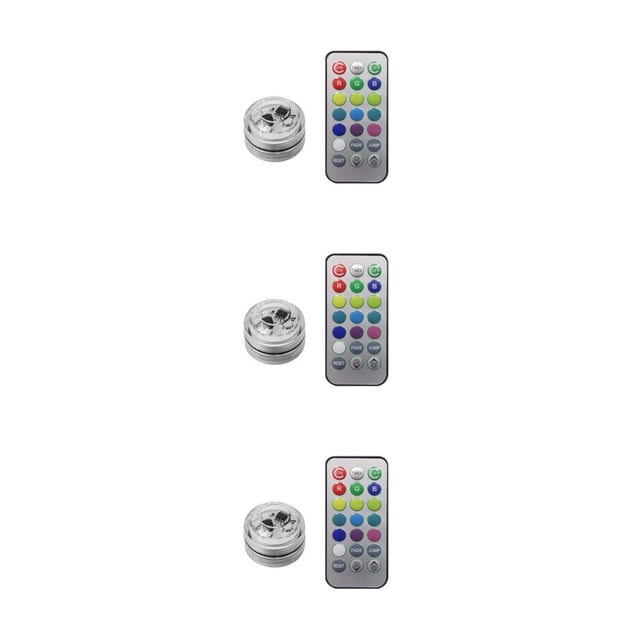 yingyy 1/2/3/5 Wireless LED Car Interior Ambient Light Remote Control Auto Lighting with Battery Waterproof Luminous Lamp Decoration 1 light 3PCS