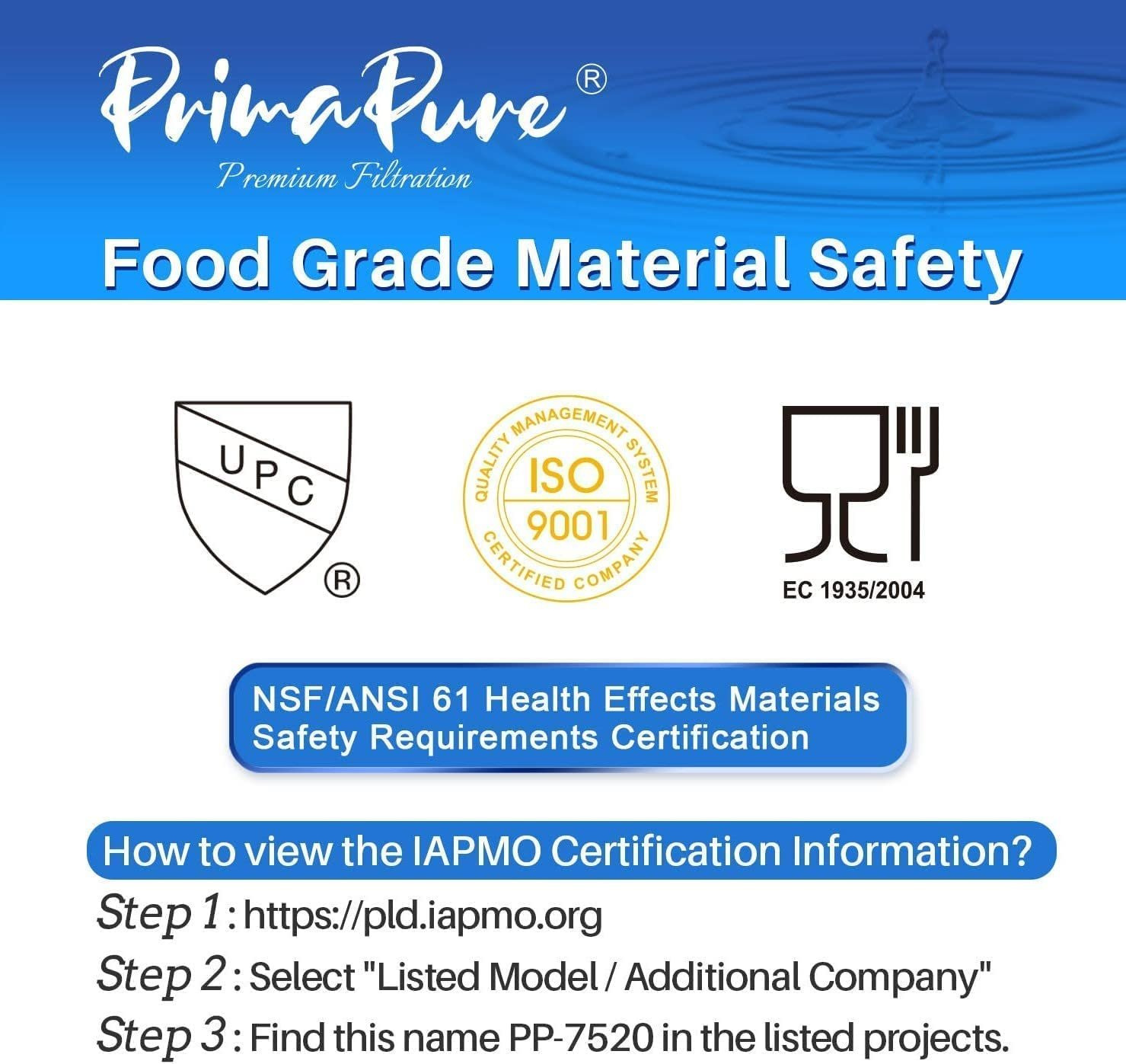 4-Pack PrimaPure Coffee Machine Water Filter Replacement for Jura Clearyl Blue 71445, 67879, ENA3, ENA5, J6, J9, J95 Certified To NSF / ANSI 42 by IAPMO R&T