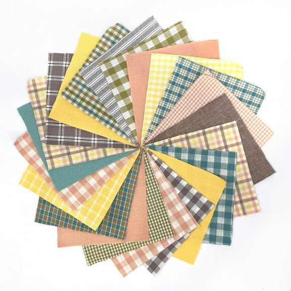 40 Soft Gingham Plaid Homespun 5-inch Pre-Cut Quilt Squares Charm Pack by JCS Fabric