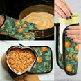 thumbnail image 5 of Yayeee Oven Mitts and Pot Holder Set of 2 Heat Resistant Kitchen Gloves Baking Hot Pad, Orange Tree Pattern, 5 of 5