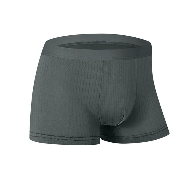 Amzcrzy Men's Boxer Briefs Comfortable Breathable Solid Color Mens Boxer Briefs Soft Ribbed Mens Underwear XL