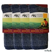 Mountain Lodge All Day Comfort Merino Wool Polar Hiker Socks (2-Pack Blue)