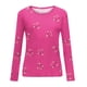 thumbnail image 4 of Puntoco Mujer Casual Cuello Redondo Manga Larga Impreso Camisa Suelta Blusa tops Puntoco Puntoco-6381, 4 of 5