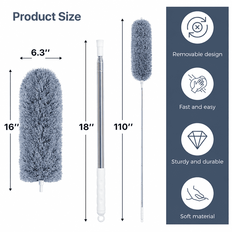 Fuvuan Feather Duster with 110" Extension Handle photo 5