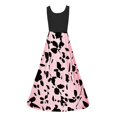 thumbnail image 4 of YFELWZ Robe Élégante Imprimée Grande Taille Printemps Été pour Femmes Rose TG, 4 of 5