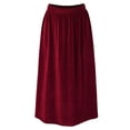thumbnail image 4 of Wxolcjlv Womens Velvet Maxi Skirt Elastic Waist Pleated Full Cut Skirts, 4 of 9
