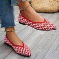 thumbnail image 4 of Red Breathable Mesh Flats For Women Pointed Toe Closed Toe Slip-On Shallow Mouth Comfortable Casual Wear Color Block Design, 4 of 8