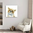 thumbnail image 2 of 40" x 40" Watercolor Cutie Bow Tie Fox Canvas Wall Art, 2 of 3