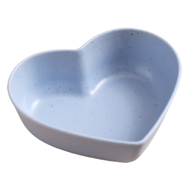 Flmtop Assiette à Dessert en Forme de Cœur Empilable Résistante aux Chutes Lavable Sonore pour Salle à Manger