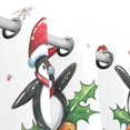 thumbnail image 3 of Christmas Penguins Leaves Curtains Grommet Black Out 54 Inch Length Curtain Drapes for Bedroom Living Room 2 panels set, 3 of 5