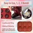 thumbnail image 4 of 3pcs Semi Sphere Silicone Mould For Making Chocolate Bombs Cocoa Bombs, 6 Holes Half Circle Silicone Mould Hal, 4 of 4