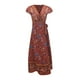 thumbnail image 5 of Vestido Bohemio Floral Vestido Largo Con Abertura Lateral Vestido de Verano Vestido de Verano Con Cuello en V Para Mujer Vestido de Vacaciones Con Estampado Floral Bohemio de Playa Odeerbi  ODB115574, 5 of 6