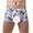 Blue, variant on Danhjin Mens Swim Trunk Square Leg Swim Briefs Printed Swimsuit Athletic Swimwear Bathing Suit Swimming Board Short - Summer