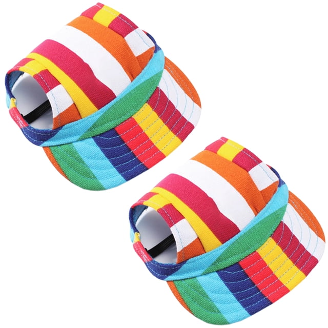 2 paquetes de gorras con visera para perros, gorra de béisbol para mascotas, gorras de protección solar para perros, gorra deportiva para exteriores con orificios para las orejas