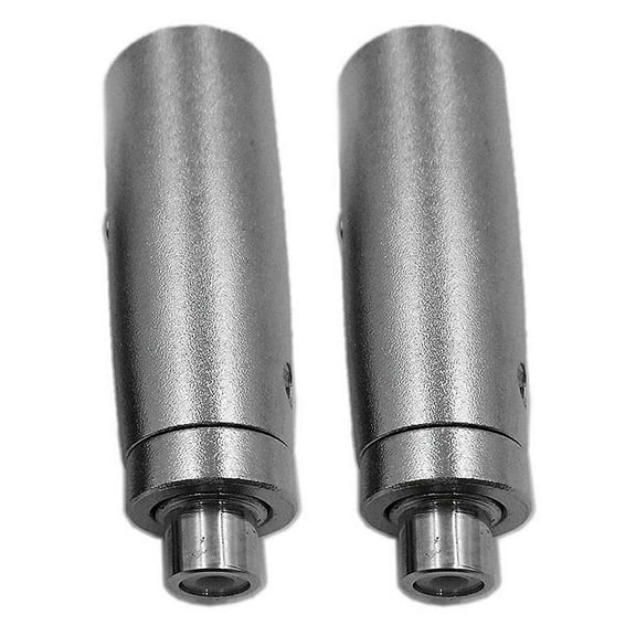 2X 3 Pin XLR Male to RCA Female Audio Plug Microphone Barrel Adapter Converter Connector