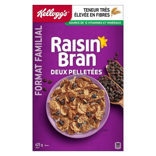 raisin2  Kellogg's Two Scoops Raisin Bran Cereal Family Size 625g