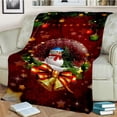 thumbnail image 1 of Manta de franela de felpa suave ultraligera para sofá, cama, sofá, los mejores regalos de oficina, Feliz Navidad, 1 of 4