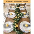thumbnail image 4 of 15 Inch Round Placemats Set of 4, Wildflowers Non Slip Heat Insulation PP Table Mats, Spring Watercolor Tulip Floral Leaf Grey Plaid Washable Place Mats for Kitchen Dining Party Table Decor, 4 of 7